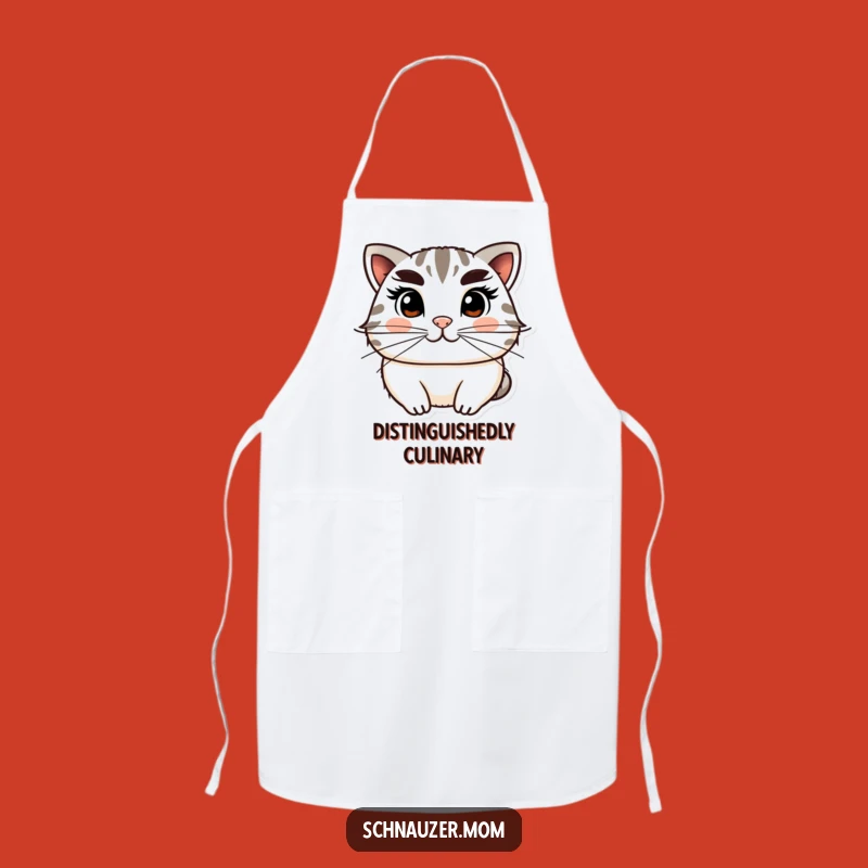 Funny Apron: Distinguished Chef with Bushy Eyebrows, Kitchen Humorous Gift