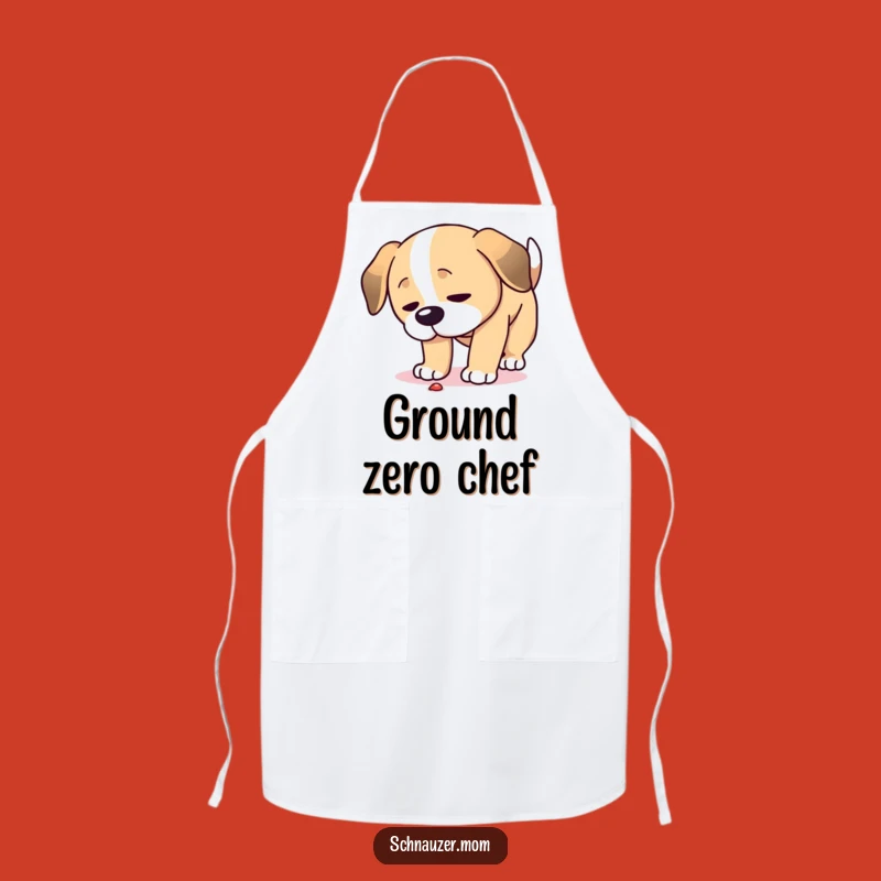 Funny Focused Dog Apron: Intense Sniffing for a Hilarious Cooking Companion!