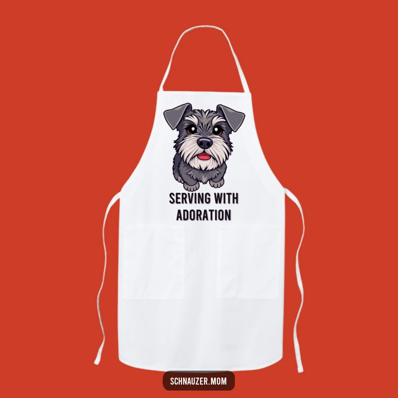 Funny Schnauzer Adoring Eyes Apron: Cook with Love and Loyalty - Dog Lover's Essential