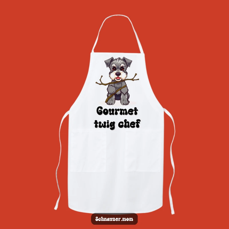 Funny Kawaii Schnauzer Twig Apron - Proud Chef's Companion