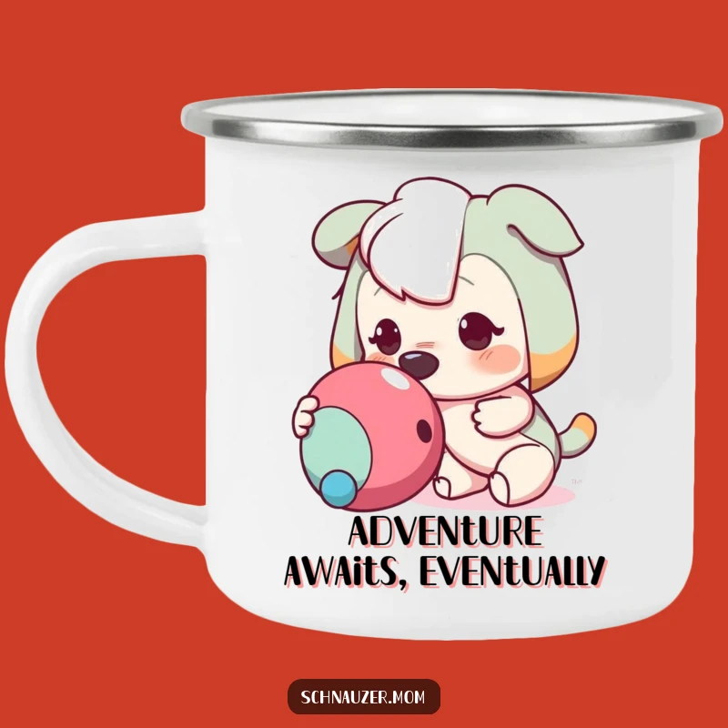 Funny Eager Character Nudge Camping Mug - Adventure Ready & Humorous