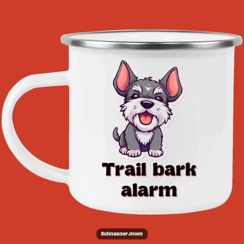Durable Funny Kawaii Schnauzer Camping Mug - Outdoor Dog Art, Gift