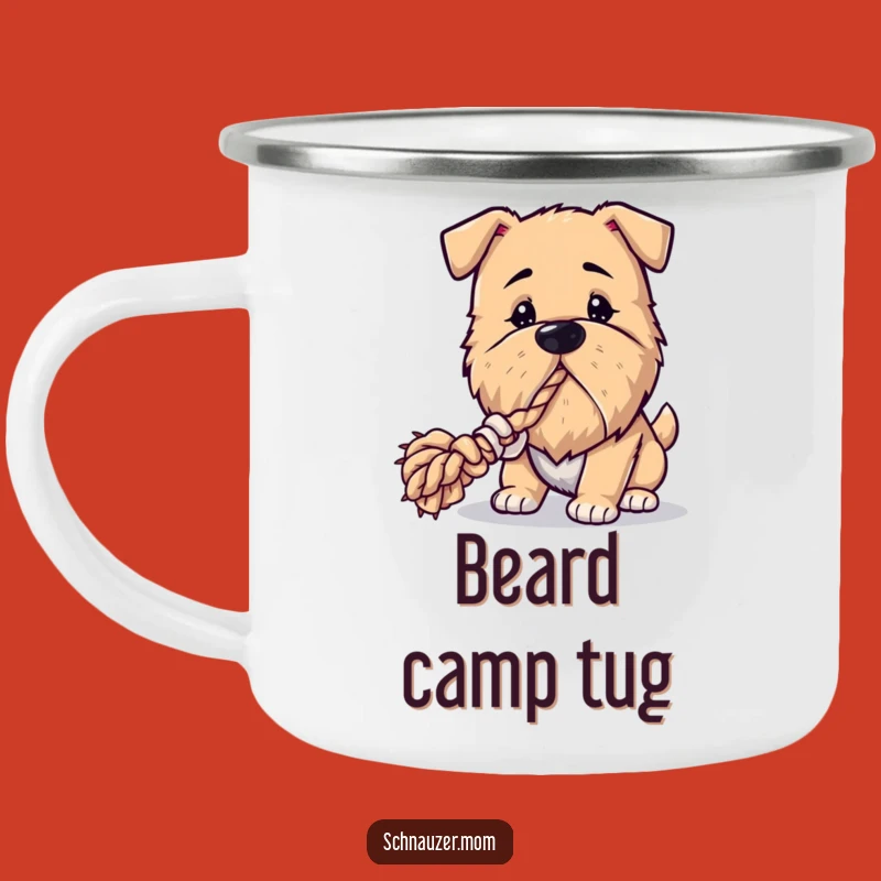 Funny Camping Mug: Bearded Dog for Your Hilarious Outdoor Adventures!