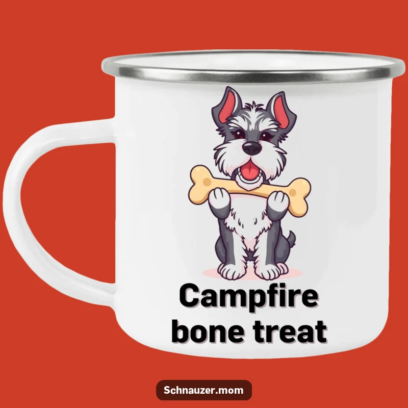 Funny Proud Schnauzer Lady Bone Camping Mug: Treasure Adventure Gift