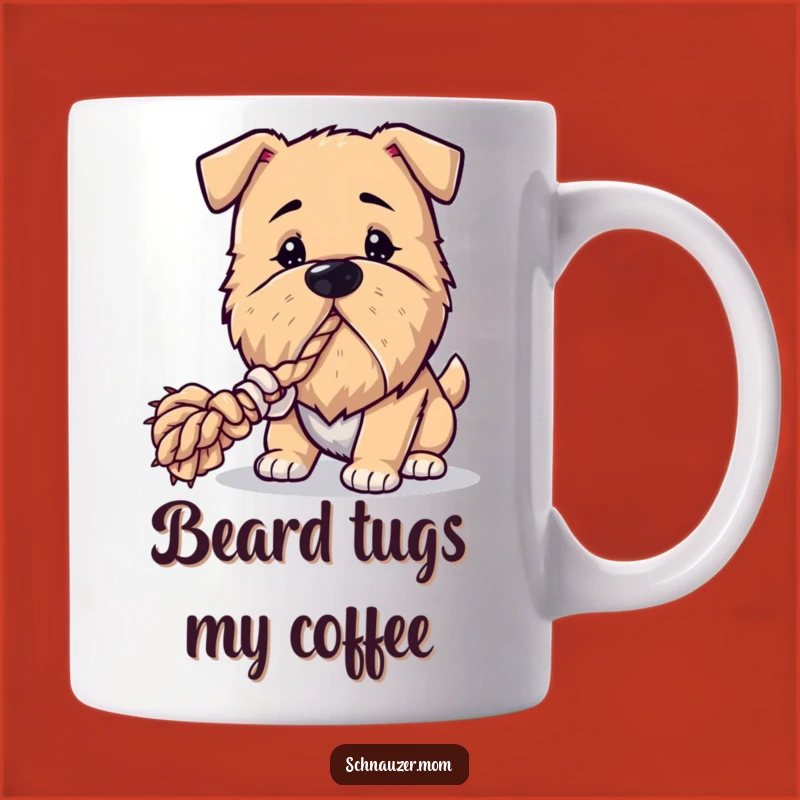Funny Bearded Dog Mug: The Perfect Gift for a Playful Rope-Tugger!