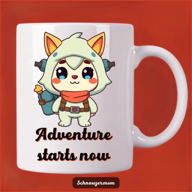Funny Adventure Mug: Happy Grinning Character, Perfect Explorer Gift