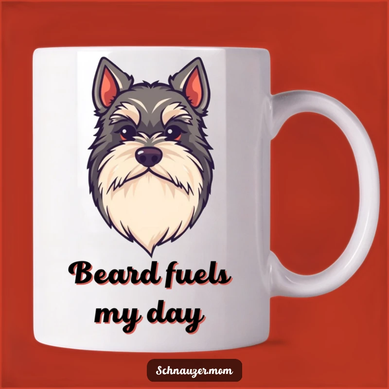 Funny Kawaii Schnauzer Beard Mug - Adorable Dog Lover Gift