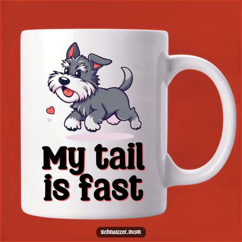 Funny Kawaii Schnauzer Mug - Dizzy Tail Chase Gift for Dog Lovers