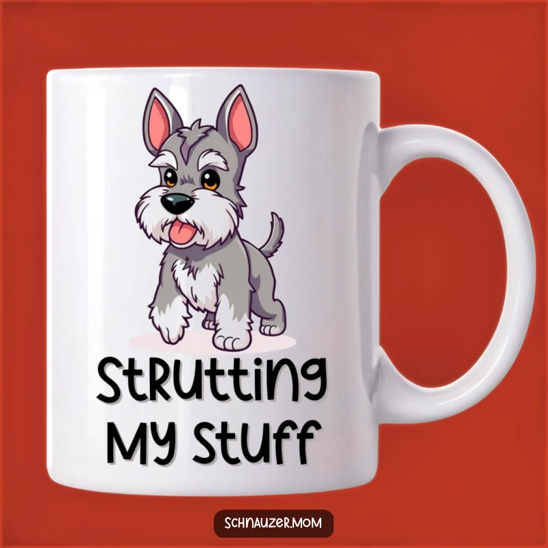 Funny Kawaii Schnauzer Mug - Proud Strut Stubby Tail Gift for Dog Lovers
