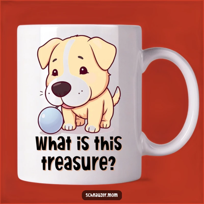 Funny Curious Dog Shiny Object Mug - Intriguing Pup Gift for Explorers