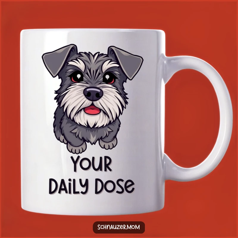 Funny Schnauzer Adoring Eyes Mug: Eager-to-Please Dog for Your Morning Coffee Gift