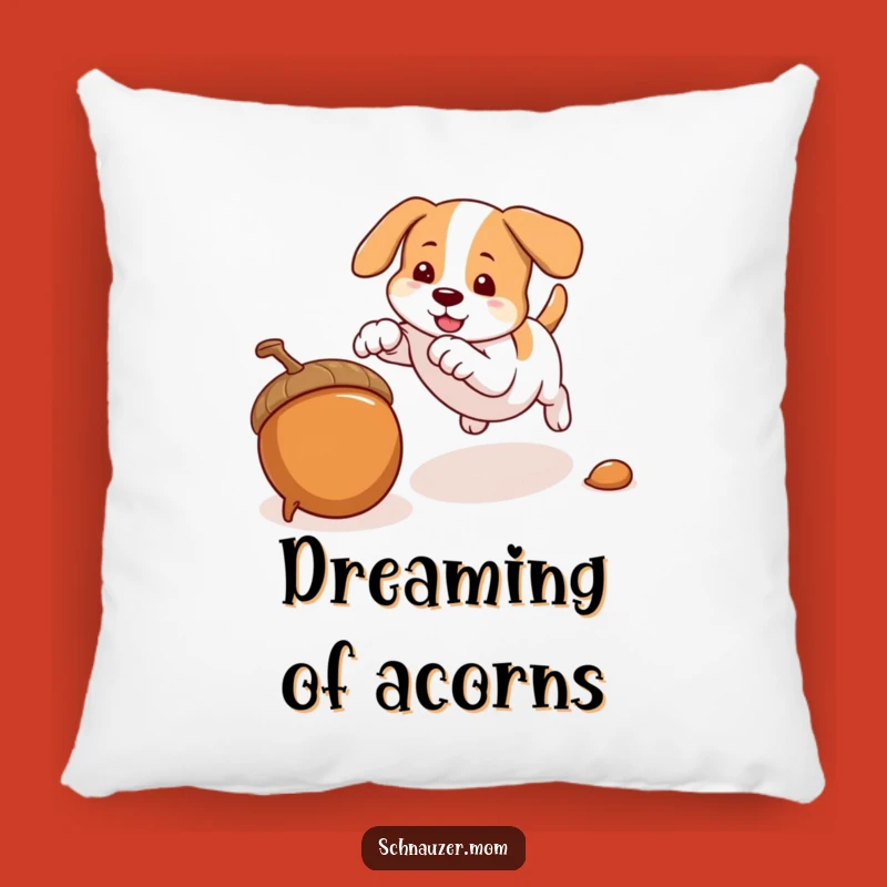 Funny Playful Dog Acorn Pillow - Soft & Hilarious Action Decor Gift