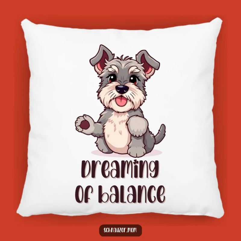 Funny Schnauzer Headstand Pillow: Comfy & Hilarious Dog Décor Accent - Great Funny Gift
