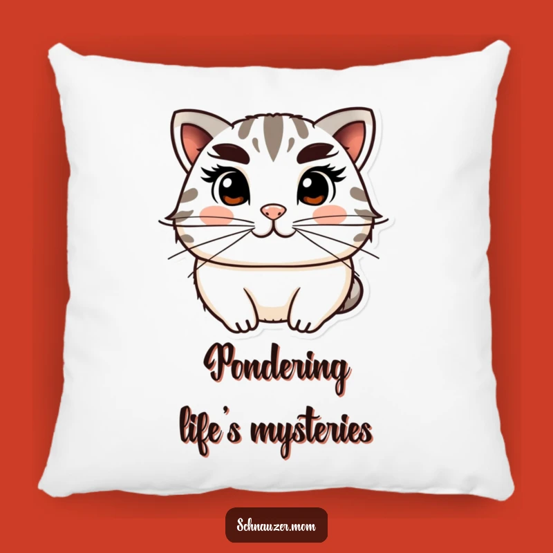 Funny Pillow: Distinguished Character Comfort with Bushy Eyebrows, Cozy Humorous Gift