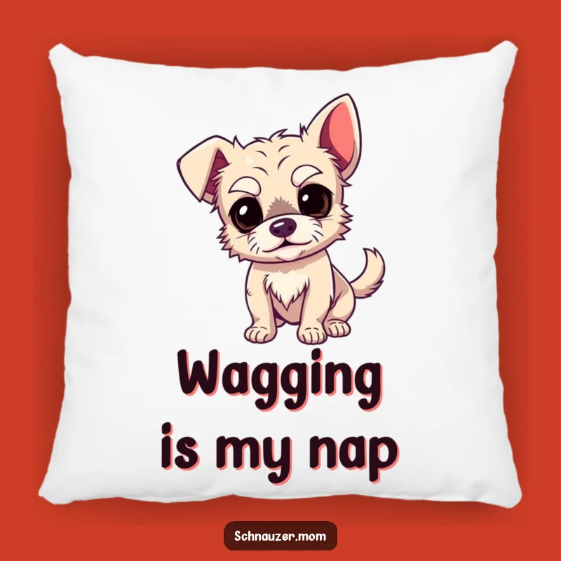 Funny Dog Pillow: Expressive Eyebrows and Wagging Tail Comfort for a Hilarious Home Accent!