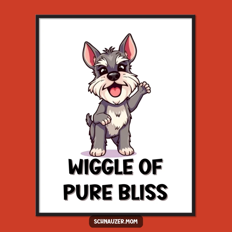 Schnauzer Lady Digital Art: Excited Shake, Instant Canine Energy Download