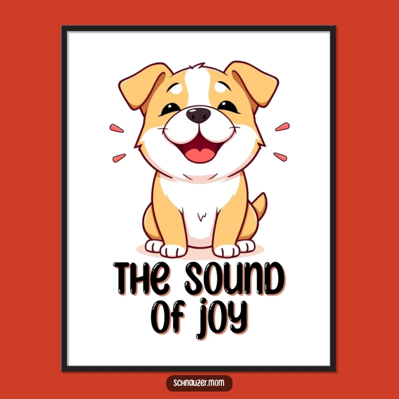 Funny Dog Digital Print: Snorting Dog and Amused Expression for Instant Humorous Decor!
