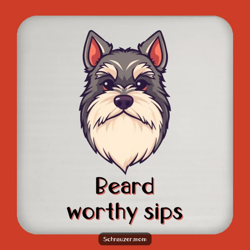 Funny Kawaii Schnauzer Beard Coaster - Stylish Dog Drink Protector