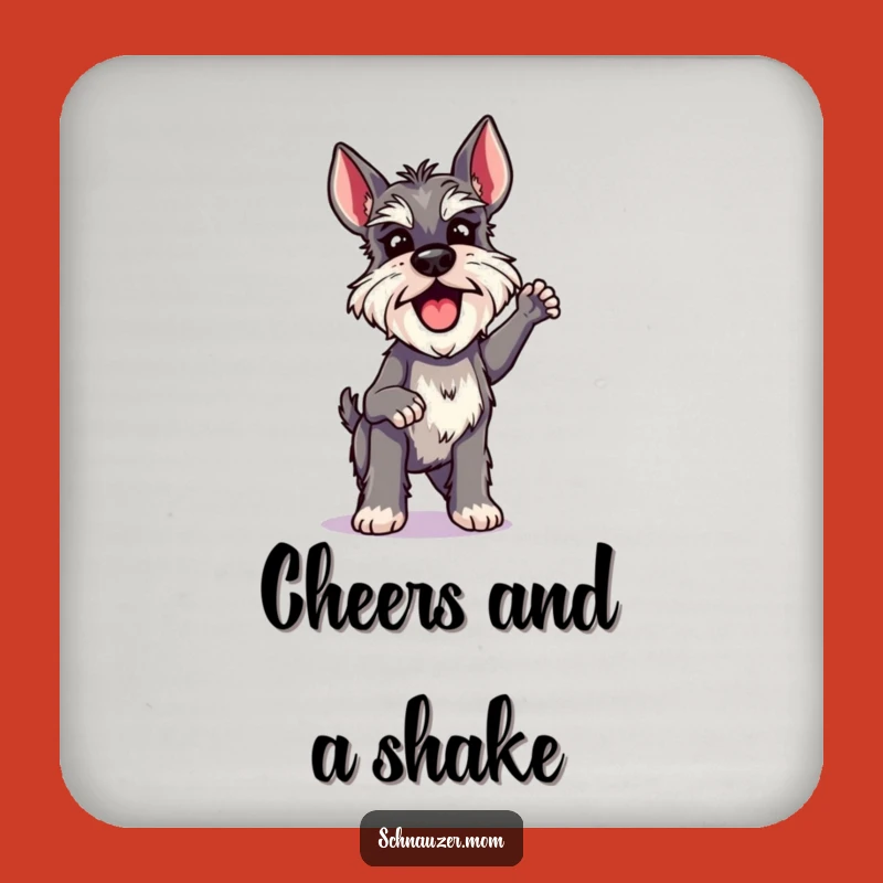 Funny Schnauzer Lady Coaster: Excited Shake, Protect with Vibrancy