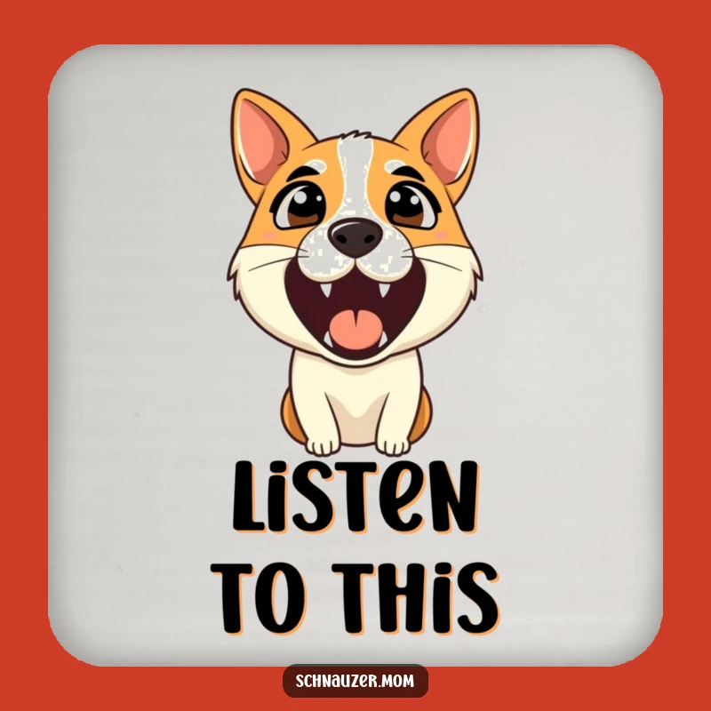 Funny Alert Dog Bark Coaster - Hilarious Drink Protector for Watchful Homes