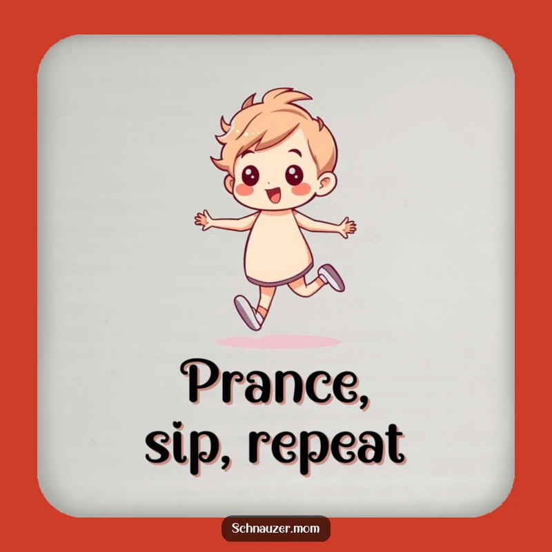 Funny Drink Coaster Set: Confident Prancing Character, Perfect Bar Accessory Gift
