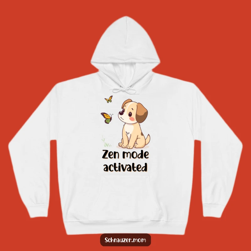 Cozy Funny Dog Butterfly Hoodie - Warm & Humorous Pup Gift for All Ages