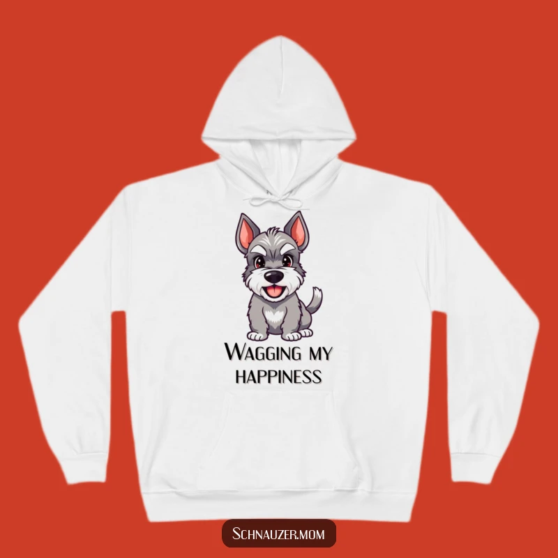 Cozy Funny Schnauzer Hoodie - Happy Grin & Wag - Warm Gift