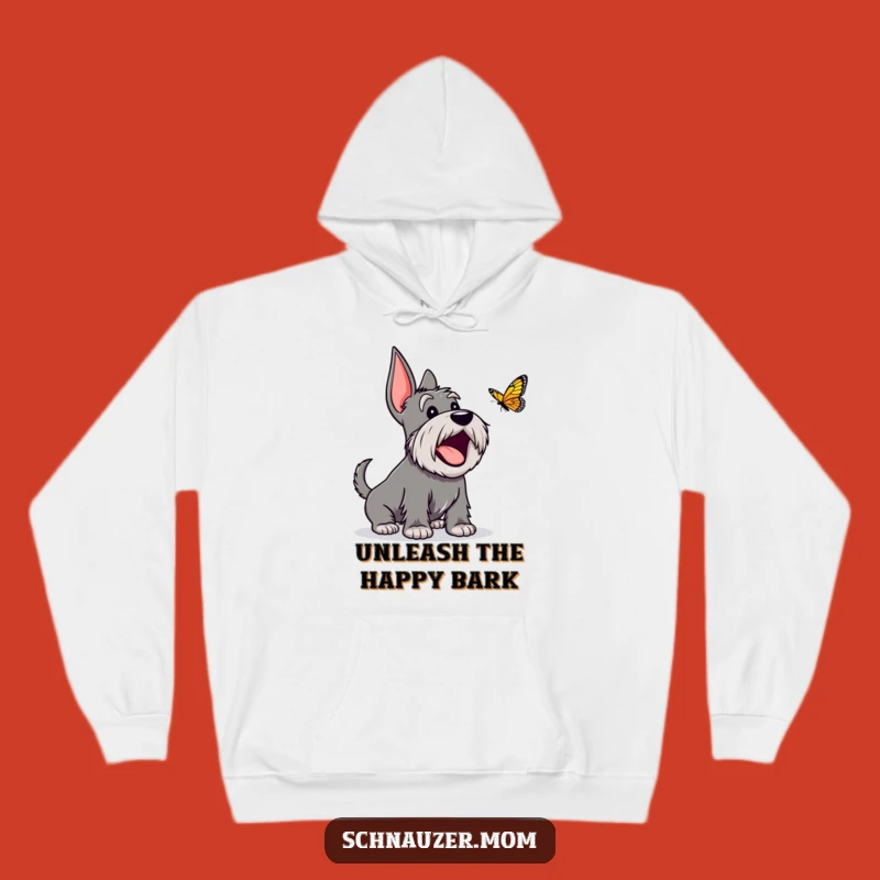 Funny Excited Schnauzer Hoodie: Cozy Up with Canine Enthusiasm!