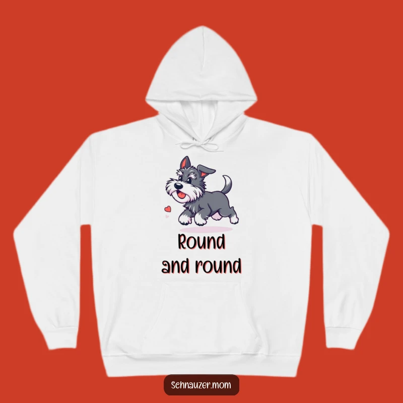 Funny Kawaii Schnauzer Hoodie - Dizzy Tail Chase Sweatshirt Gift