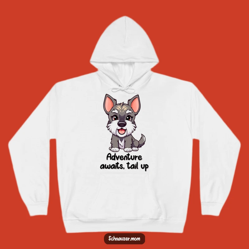 Funny Schnauzer Lady Hoodie - Smirking Wagging Tail, Cozy & Hilarious Gift