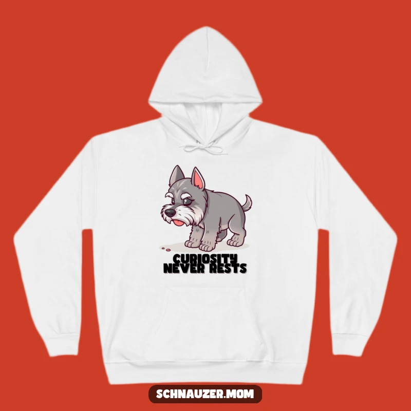 Funny Schnauzer Lady Hoodie - Sniffing Interest, Cozy & Humorous Gift