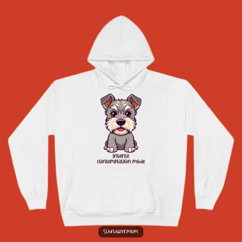 Funny Kawaii Schnauzer Hoodie: Cozy Curiosity, Eyebrow Warmth Gift