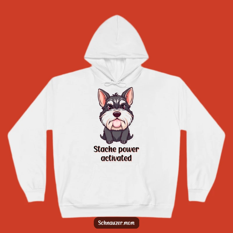 Cozy Funny Schnauzer Lady Mustache Hoodie: Warm Canine Comfort Gift