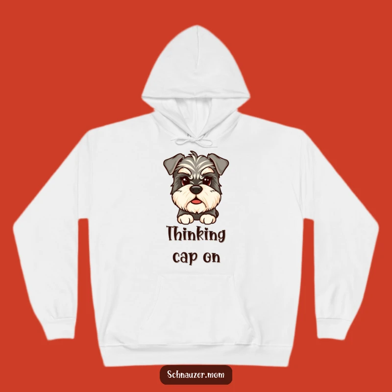 Cozy Contemplative Schnauzer Hoodie: Warm Thoughts, Perfect Funny Gift for Dog Owners