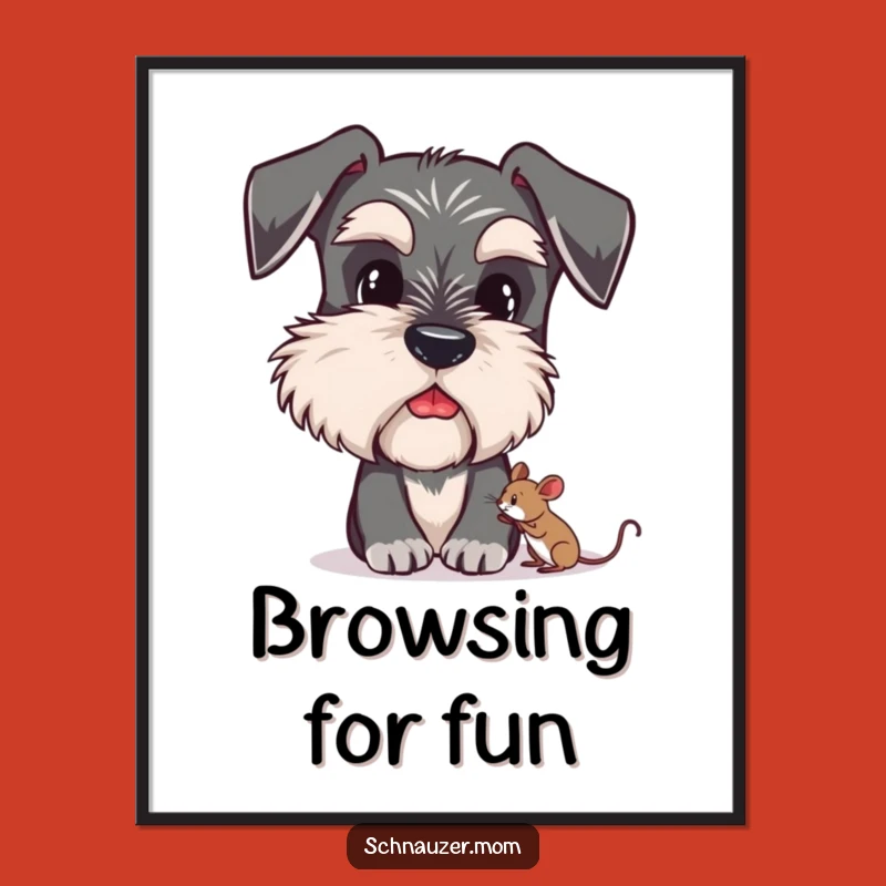Free Printable Schnauzer Wall Art: Curious Pup - Funny Dog Decor Downloadable