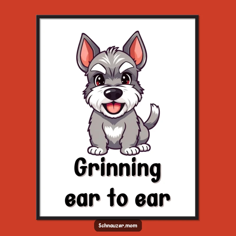 Free Printable Schnauzer Wall Art: Pure Happiness - Funny Dog Decor Downloadable