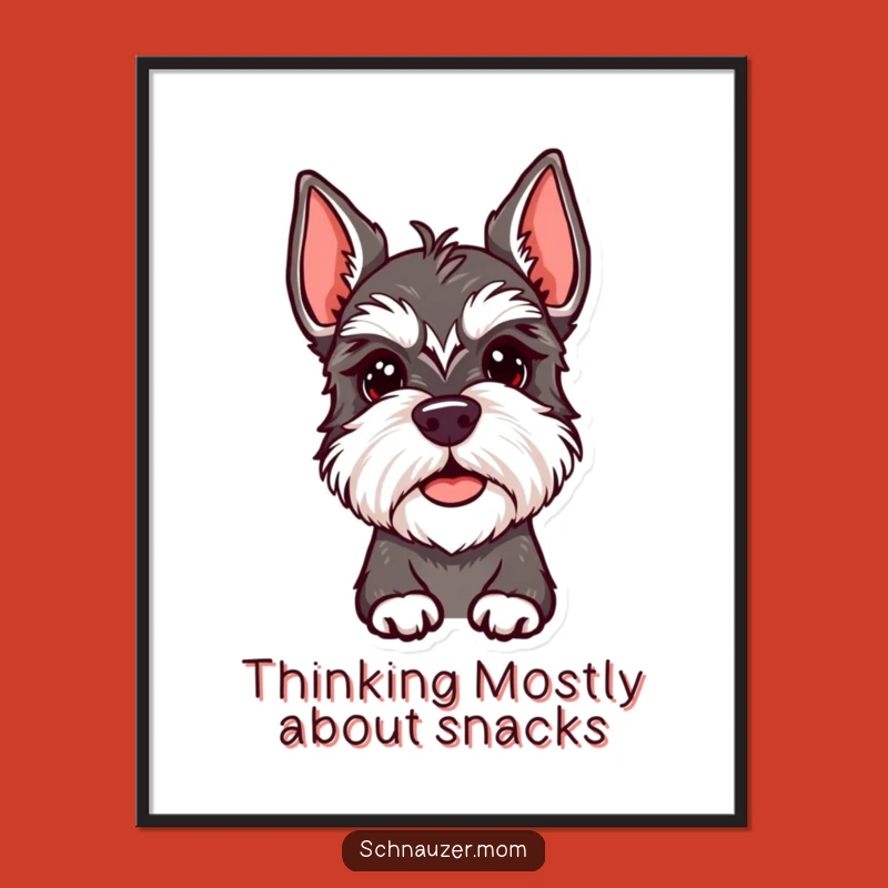 Funny Schnauzer Wall Art Free Printable: Head Tilt Dog Decor
