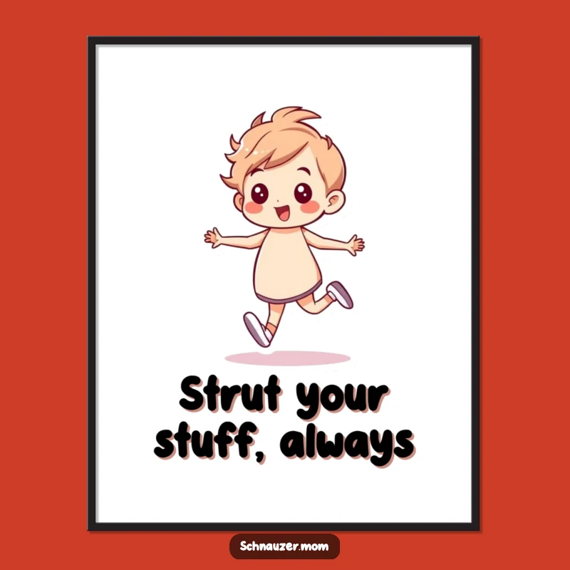 Free Printable Wall Art: Prancing Pup - Funny Downloadable Decor