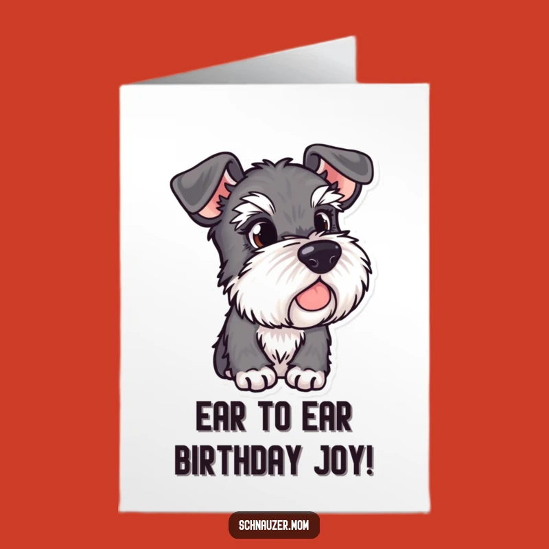 Free Printable Birthday Card: Alert Schnauzer Observer - Funny Downloadable Gift
