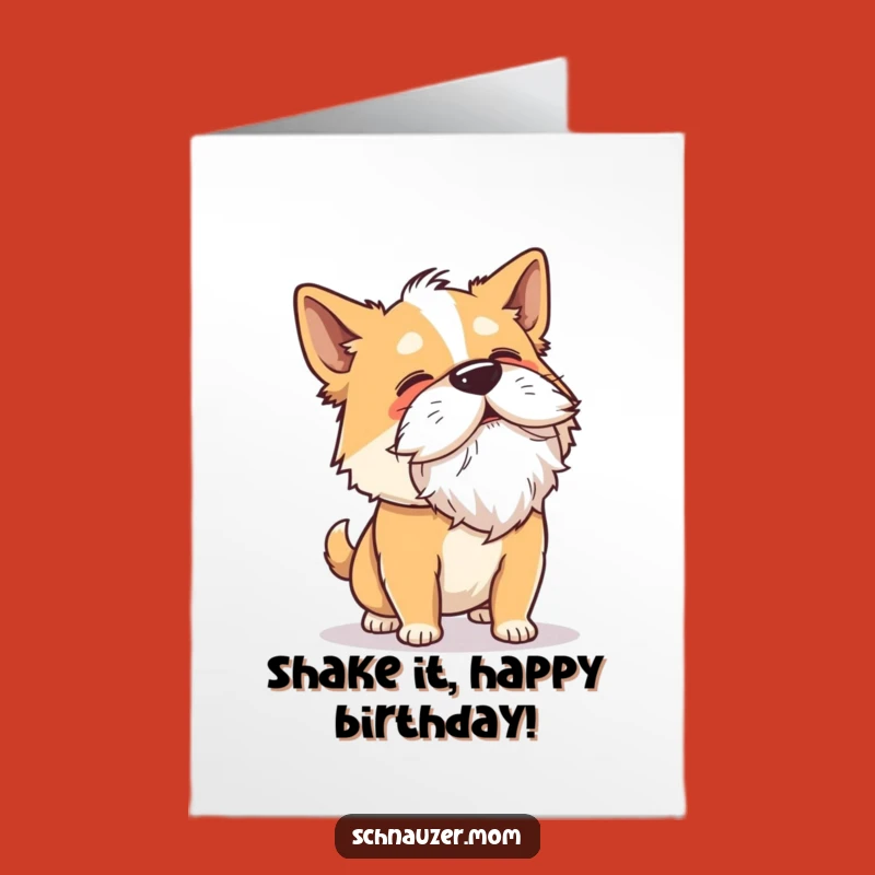 Free Printable Birthday Card: Shaking Beard Dog for a Wildly Fun Celebration