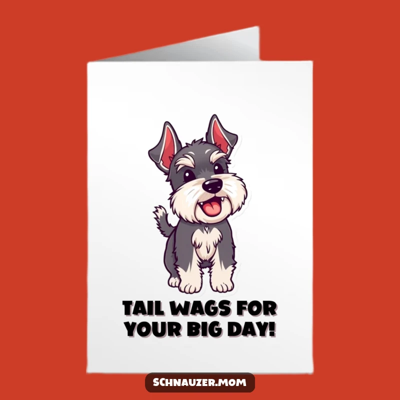 Free Printable Schnauzer Birthday Card: Wagging Tail Dog for a Joyful Celebration