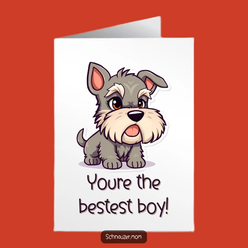 Free Printable Mischief Schnauzer Thank You Card: Funny Dog Downloadable Gift