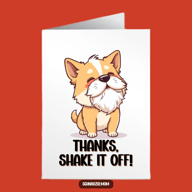Free Printable Thank You Card: Beard-Flying Dog's Shake for a Humorous Thanks