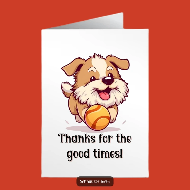 Free Printable Thank You Card: Beardy Dog's Playful Thanks - Funny Downloadable
