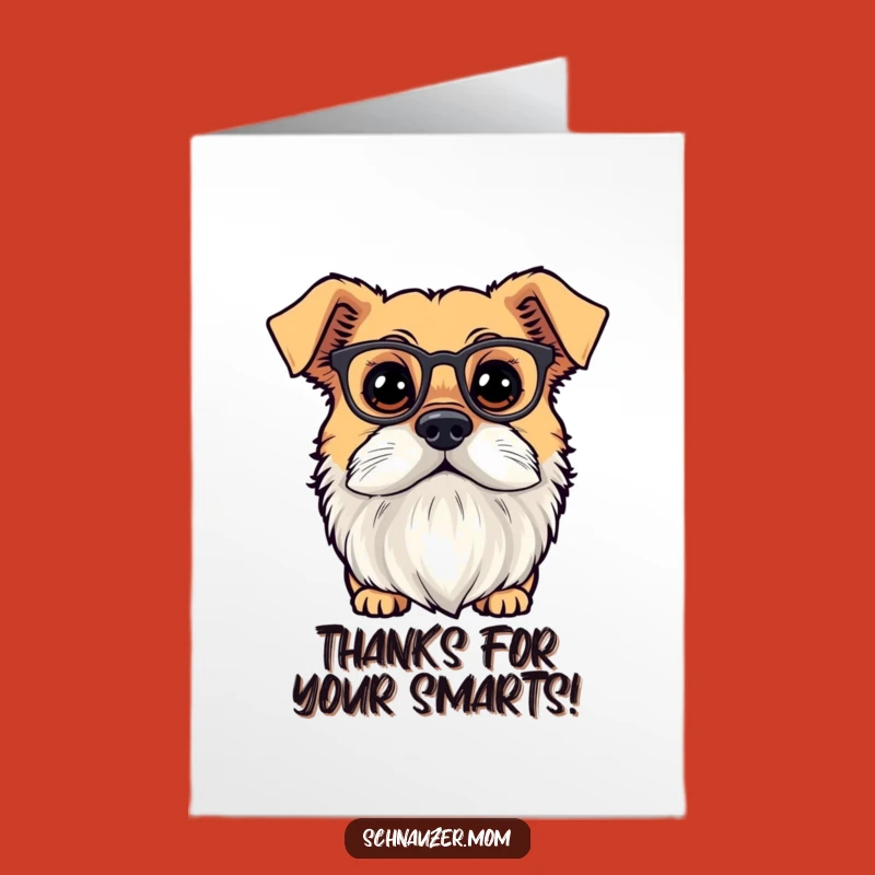 Free Printable Thank You Card: Curious Bearded Dog Says Thanks - Funny Downloadable
