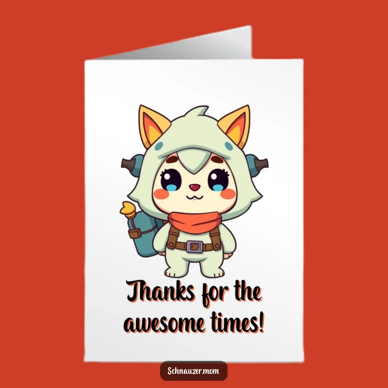 Free Printable Thank You Card: Grateful Adventurer - Funny Downloadable Gift