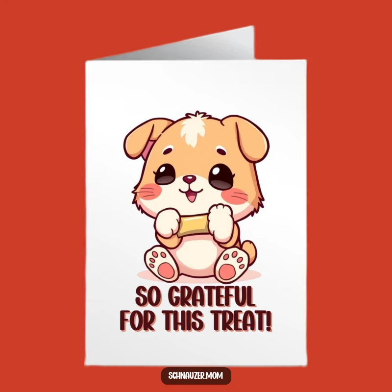 Free Printable Thank You Card: Grateful Dog Bone - Funny Downloadable Gift