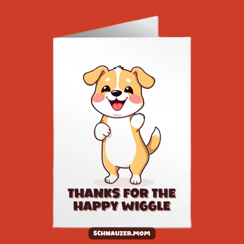 Free Printable Thank You Card: Happy Dancing Dog, Humorous Downloadable Card for Gratitude