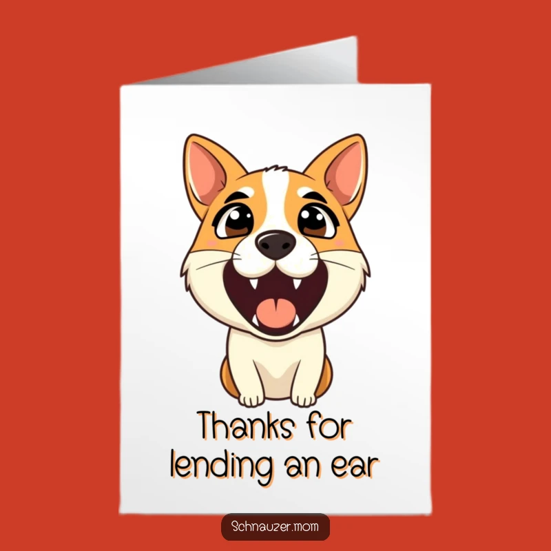 Free Printable Thank You Card: Alert Dog Bark, Humorous Downloadable Card for Expressing Gratitude