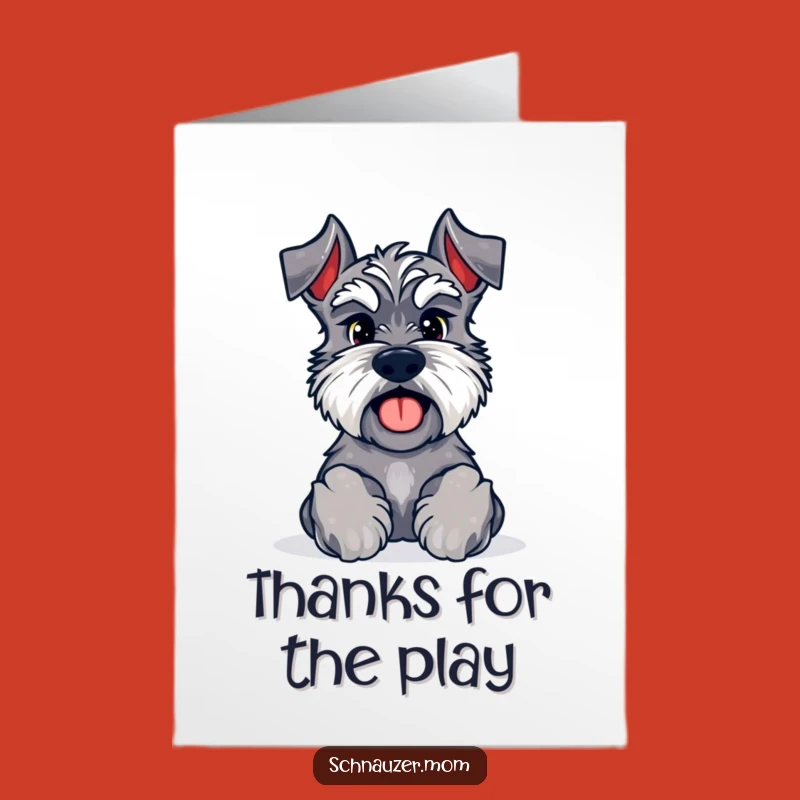 Free Printable Thank You Card: Kawaii Schnauzer Invites Thanks Game